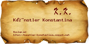 Künstler Konstantina névjegykártya